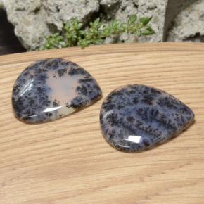 Gemas de Ágata Dendrítica Multicolor natural de 46.33 ct, En forma de pera, Translúcido