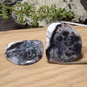 Gemas de ágata dendrítica multicolor natural de 88,35 ct, forma elegante, translúcido