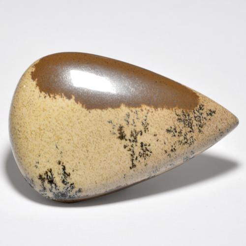 Ágata dendrítica multicolor natural de 42,10 ct, en forma de pera, opaco