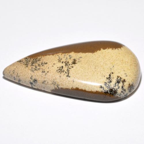 Ágata dendrítica multicolor natural de 42,10 ct, en forma de pera, opaco