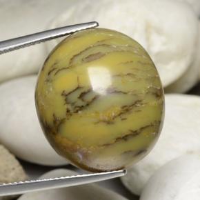 Ágata dendrítica multicolor natural de 30,23 ct, corte óvalo, opaco