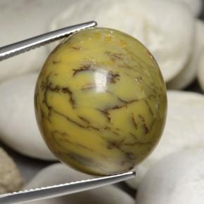 Ágata dendrítica multicolor natural de 35,24 ct, corte óvalo, opaco