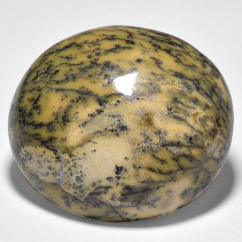 Ágata dendrítica multicolor natural de 35,83 ct, corte óvalo, opaco