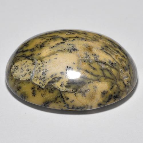 Ágata dendrítica multicolor natural de 35,83 ct, corte óvalo, opaco
