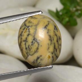 Ágata dendrítica multicolor natural de 3,86 ct, corte óvalo, opaco
