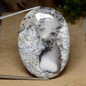 Ágata dendrítica multicolor natural de 99,91 ct, corte óvalo, translúcido