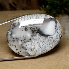 Ágata dendrítica multicolor natural de 99,91 ct, corte óvalo, translúcido