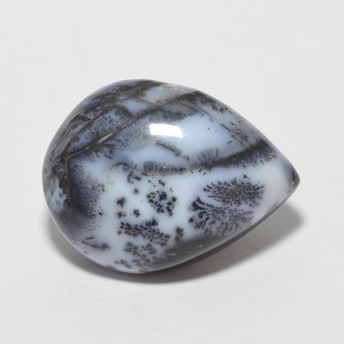 Ágata dendrítica multicolor natural de 6,50 ct, en forma de pera, opaco