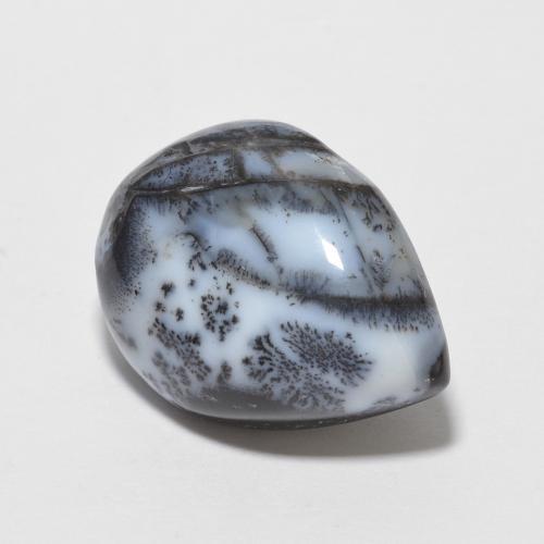 Ágata dendrítica multicolor natural de 6,50 ct, en forma de pera, opaco