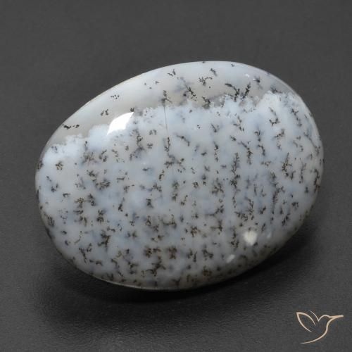 Ágata dendrítica Multicolor natural de 11.20 ct, Ovalada, Opaco