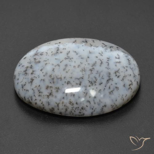 Ágata dendrítica Multicolor natural de 11.20 ct, Ovalada, Opaco