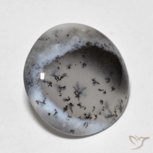 7.84ct Natural Multicolor Ágata dendrítica, Redondo, Translúcido