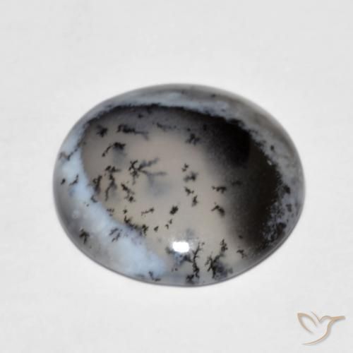 Ágata dendrítica Multicolor natural de 7.84 ct, Redondo, Translúcido