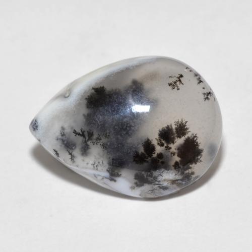 Ágata dendrítica multicolor natural de 8,16 ct, en forma de pera, translúcido