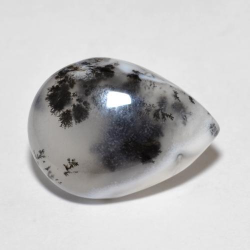 Ágata dendrítica multicolor natural de 8,16 ct, en forma de pera, translúcido