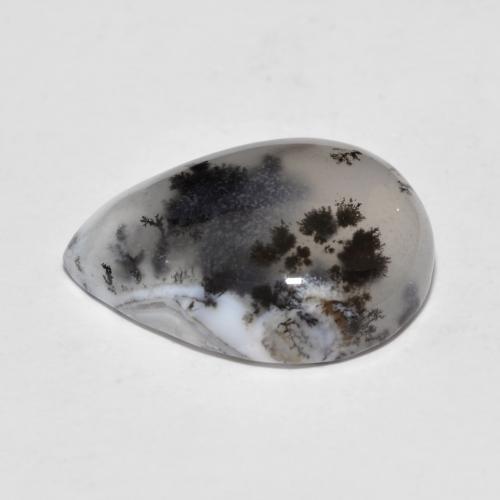 Ágata dendrítica multicolor natural de 8,16 ct, en forma de pera, translúcido