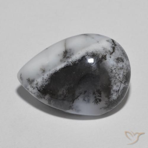 8.67ct Natural Multicolor Ágata dendrítica, En forma de pera, Translúcido