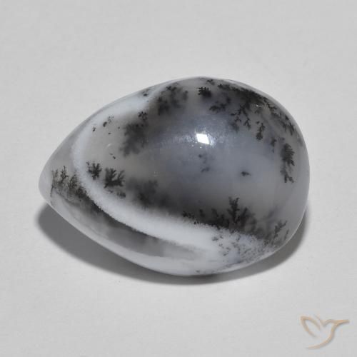 9.59ct Natural Multicolor Ágata dendrítica, En forma de pera, Translúcido