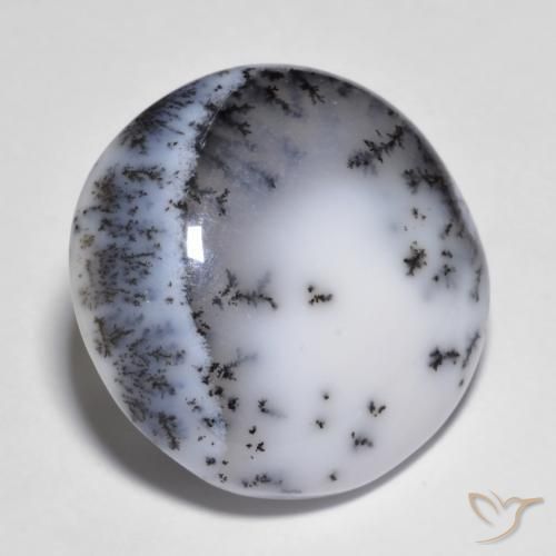 Ágata Dendrítica Multicolor natural de 14.83 ct, Corte Redondo, Opaco