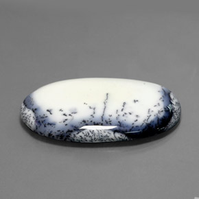 Calcedonia dendrítica multicolor natural de 130,05 ct, corte óvalo, opaco