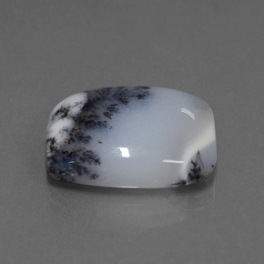 Calcedonia dendrítica multicolor natural de 11,56 ct, corte cojín, translúcido
