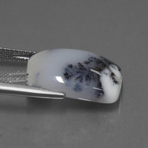 Calcedonia dendrítica multicolor natural de 11,56 ct, corte cojín, translúcido