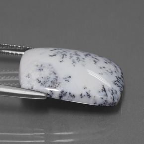 Calcedonia dendrítica Multicolor natural de 11.33 ct, Corte Cojín, Opaco