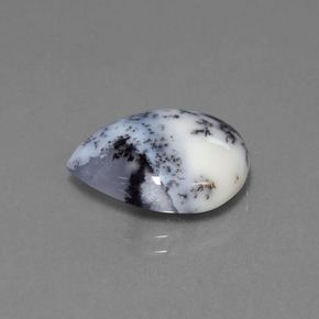 Calcedonia dendrítica multicolor natural de 6,56 ct, en forma de pera, translúcido