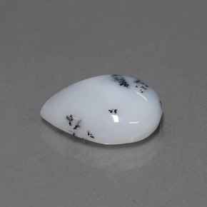 Calcedonia dendrítica multicolor natural de 7,06 ct, en forma de pera, translúcido