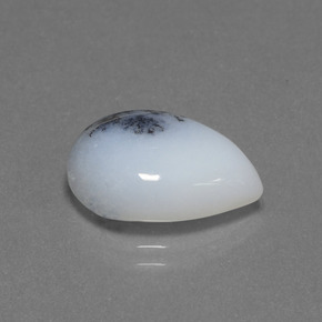 Calcedonia dendrítica Multicolor natural de 6.98 ct, En forma de pera, Translúcido