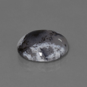 Calcedonia dendrítica multicolor natural de 7,64 ct, corte redondo, translúcido