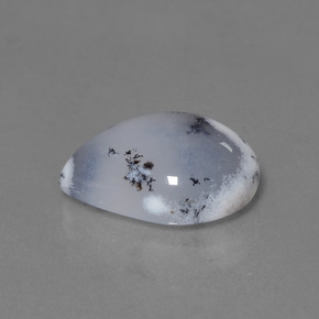 Calcedonia dendrítica multicolor natural de 7,56 ct, en forma de pera, translúcido