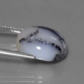 Calcedonia dendrítica multicolor natural de 11,38 ct, corte redondo, translúcido