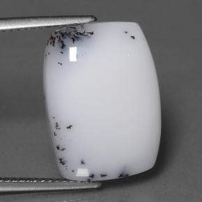 Calcedonia dendrítica Multicolor natural de 10.95 ct, Corte Cojín, Opaco