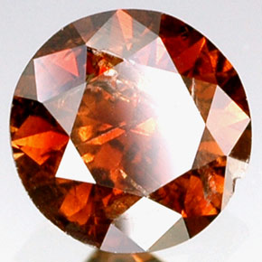 Diamante Orangy Cognac natural de 0.62 ct, Corte Redondo, SI-I1