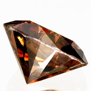 Diamante Orangy Cognac natural de 0.62 ct, Corte Redondo, SI-I1