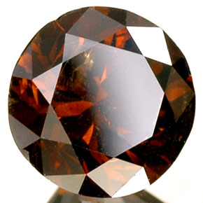Diamante Orangy Cognac natural de 0.85 ct, Corte Redondo, SI-I1
