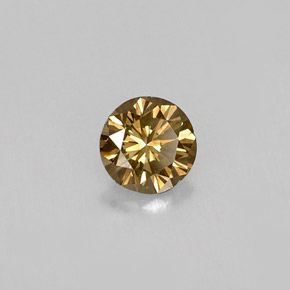 Diamante marrón natural de 0,30 ct, corte redondo, VS