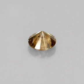 Diamante marrón natural de 0,30 ct, corte redondo, VS