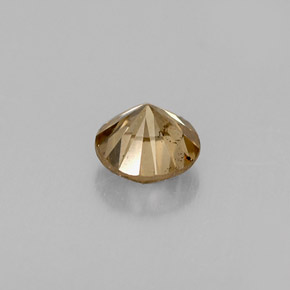 Diamante marrón natural de 0,47 ct, corte redondo, VS