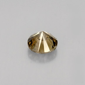 Diamante marrón natural de 0,42 ct, corte redondo, VS