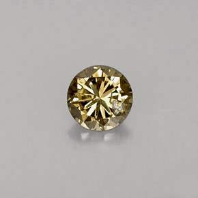Diamante marrón dorado natural de 0,29 ct, corte redondo, SI