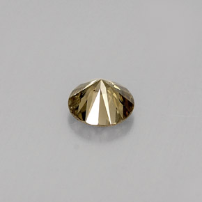 Diamante marrón dorado natural de 0,29 ct, corte redondo, SI