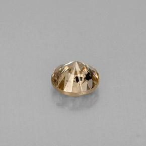 Diamante marrón natural de 0,44 ct, corte redondo, SI