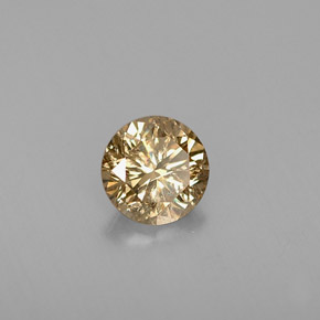 Diamante marrón natural de 0,42 ct, corte redondo, VS-SI