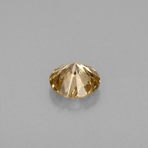 Diamante marrón natural de 0,42 ct, corte redondo, VS-SI