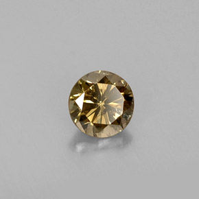 Diamante marrón natural de 0,32 ct, corte redondo, VS-SI