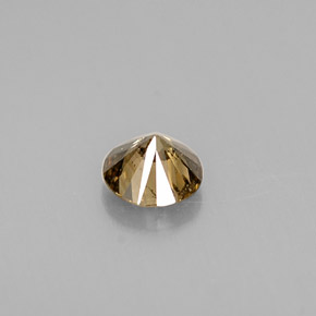 Diamante marrón natural de 0,32 ct, corte redondo, VS-SI