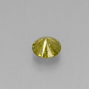 Diamante amarillo natural de 0,17 ct, corte redondo, SI