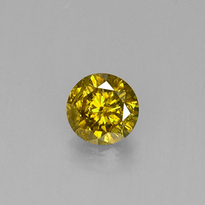 Diamante marrón natural de 0,19 ct, corte redondo, SI